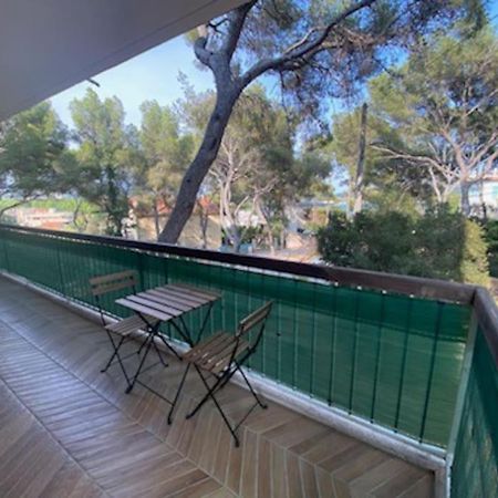 T2 Avec Clim Et Terrasse Vue Mer, Les Sablettes La Seyne-sur-Mer Zewnętrze zdjęcie