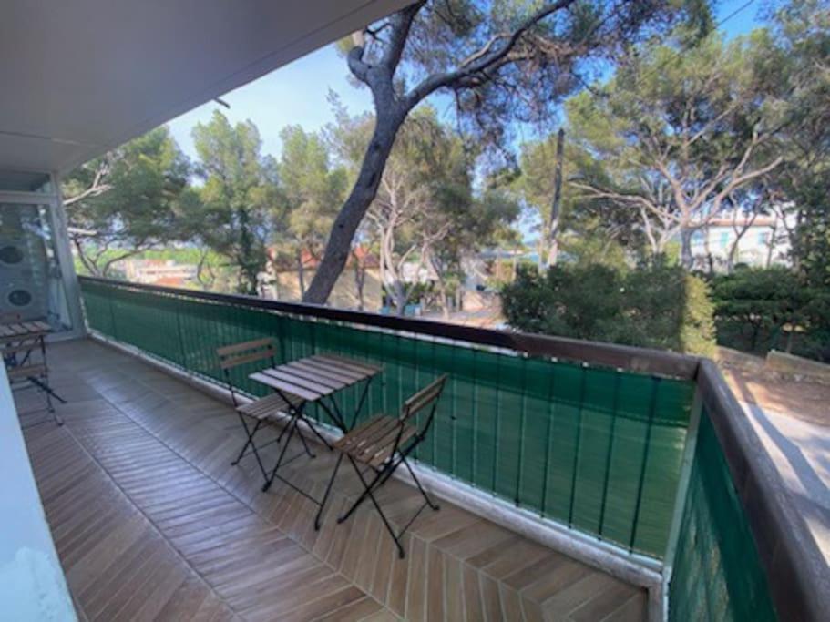 T2 Avec Clim Et Terrasse Vue Mer, Les Sablettes La Seyne-sur-Mer Zewnętrze zdjęcie