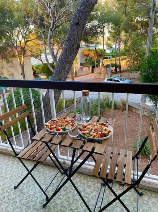 T2 Avec Clim Et Terrasse Vue Mer, Les Sablettes La Seyne-sur-Mer Zewnętrze zdjęcie